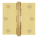 5x5 Inch Solid Brass Ball Bearing Door Hinge - Non Lacquered Polished Brass