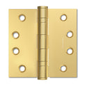 Matte Gold 4x4" NRP Steel Ball Bearing Hinge - Residential Door Hinge - 2 Pack