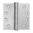 Matte Silver 4x4" NRP Steel Ball Bearing Hinge - Residential Door Hinge - 2 Pack