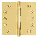 5x5 Inch Solid Brass Ball Bearing Door Hinge - Polished Brass (US3) - Finsbury Hardware