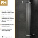 Hotel Style Shower Bar Footrest - Polished Chrome with Grip